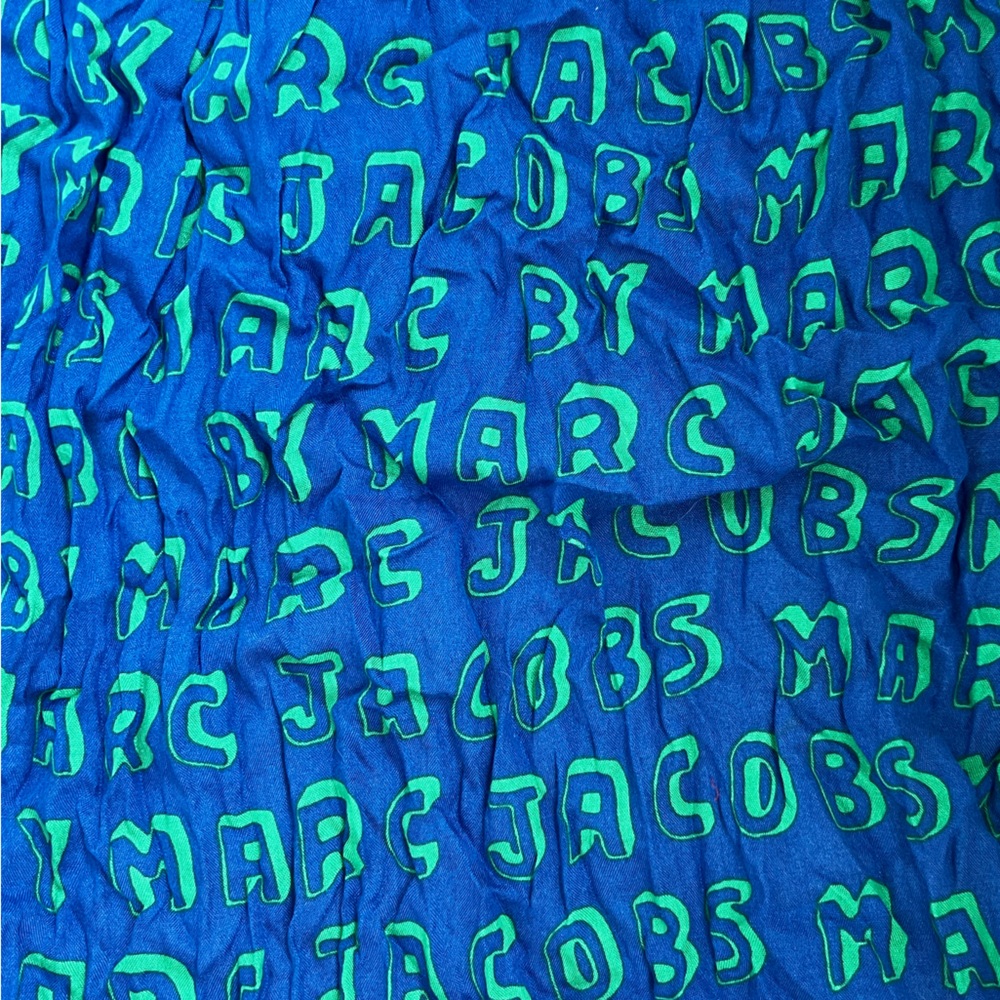 Marc Jacobs blue and green scarf
